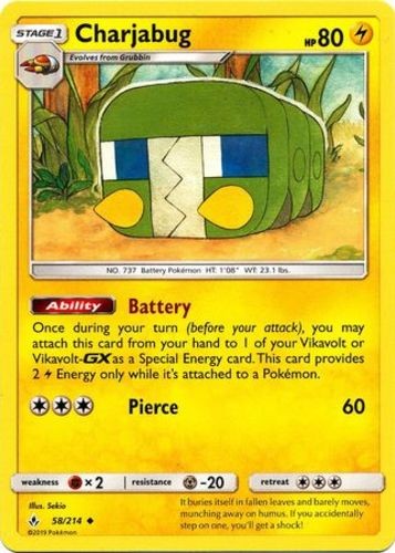 Charjabug - 58/214 - Uncommon - Lightly Played