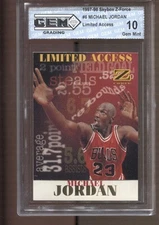 1997-98 Michael Jordan Skybox Z-Force Limited Access #6 Gem Mint 10 Bulls GOAT