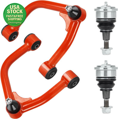 Front Upper Control Arms with Ball Joints Lift 2-4 Inch for Toyota Tundra