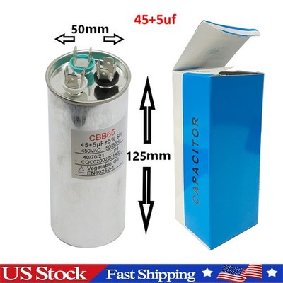45+5 45/5 uF MFD 370-440 V VAC High Quality Motor Dual Run Capacitor CBB65-R