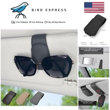 Magnetic Leather Car Sunglasses Holder Clip for Visor Universal Size