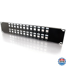 C2G/Cables To Go Legrand - C2G Multimedia Patch Panel, Blank Keystone Patch Pane