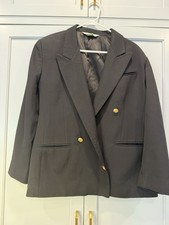 Vintage Austin Reed 100% Worsted Wool Women’s Sz 12 Black Blazer