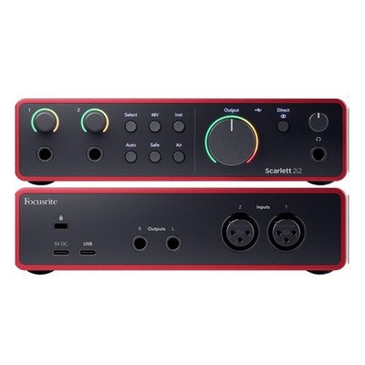 Focusrite Scarlett 2I2 4th Gen 2x2 USB Audio Interface With Single
