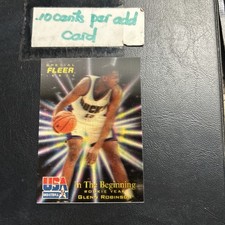 B35a 1996/97 Fleer Special Usa Basketball #9 Glenn Robinson Rookie Year 3-D