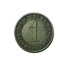 1934 E Germany Weimar 1 Reichspfennig ***Nice collectable condition***029