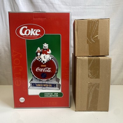 Drink Coca Cola ''Lunch With Us'' Polar Bear Penguin Cookie Jar 2001