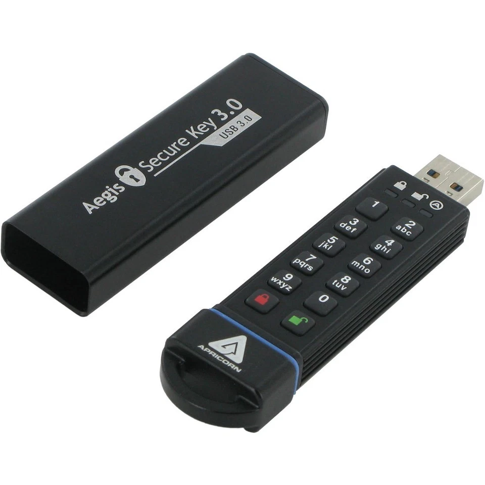 Apricorn 16gb Aegis Secure Key Usb 3.0 Flash Drive - 16 Gbusb 3.0 - 256-bit Aes - Image 2 of 4