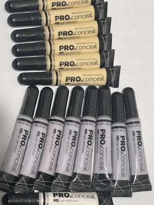 LA Girl Pro High Definition Concealer Corrector LOT (18) Purple White Green