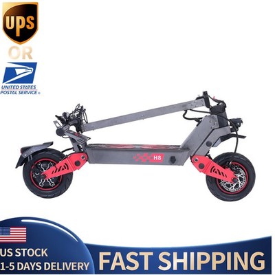 6000W Electric Scooter 80 km/h Dual Motor 90km Range Foldable Commuter Bike, 11''