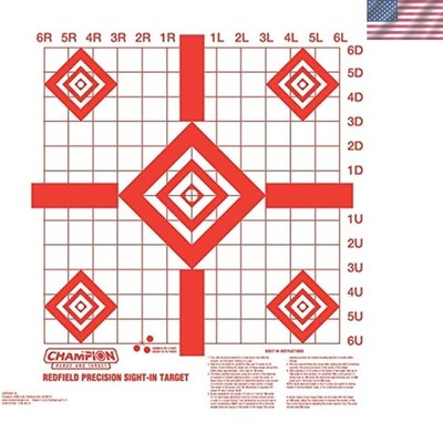 Durable Redfield Style Sight-In Targets - 16''x16'' for Enhanced Shooting Accuracy