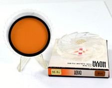 Vintage Hoya 55mm 85A Color Conversion Camera Lens Filter Japan Box