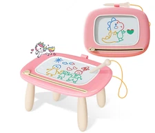Kikidex Magnetic Drawing Board, Learning & Educational Toys, Doodle, Soft Pink