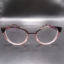 Zenni Women's Cat Eye Eyeglass Frames Pink Purple Tortoise Full Rim
