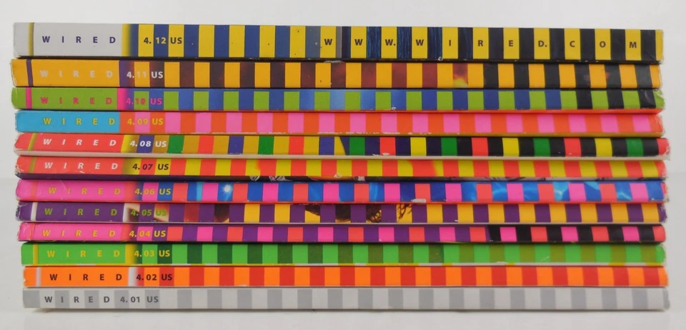 Wired Magazine 1996 Lot of 12 COMPLETE YEAR - Image 3 of 4