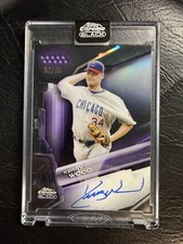 Topps 2026 Chrome Black Kerry Wood Auto Purple Refractor /75 Chicago Cubs
