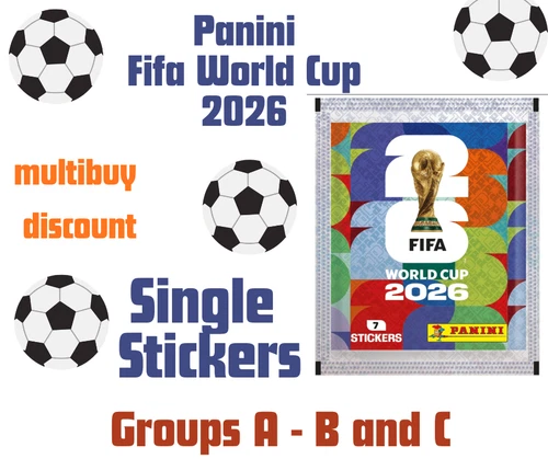 Panini World Cup 2026 Sticker Collection - GROUP A - GROUP B - GROUP C Stickers