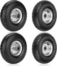 4pcs 10 Turf Tires And Wheels 4.103.50-4 58 Bore For Lawn Mower Hand Truck