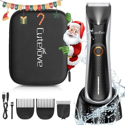 Body Hair Trimmer for Men Electric Ball Shaver Groomer with LED