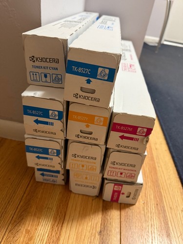 LOT of 11 Kyocera TK-8527 Genuine Toner Cyan/Magenta/Yellow
