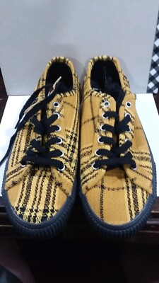 Vans x Curren x Knost Delridge Athletic Size 8 Sneaker Yellow Plaid CC