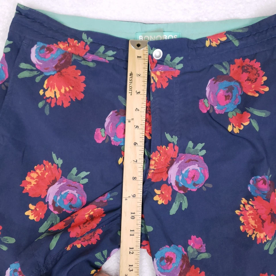 Bañador Bonobos Bingham Floral 7 Pulgadas Entrepierna Talla 31 Azul Multicolor Foto 4 de 4