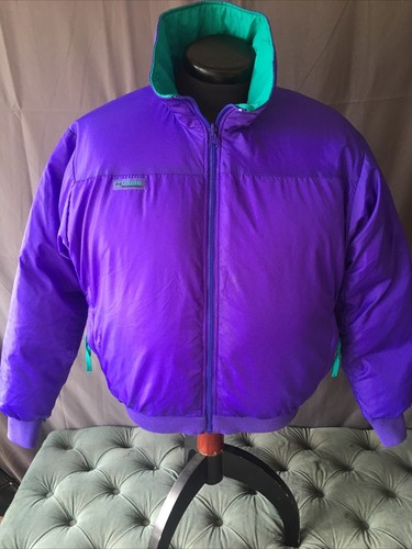 Vintage Columbia Mens Purple Aqua 