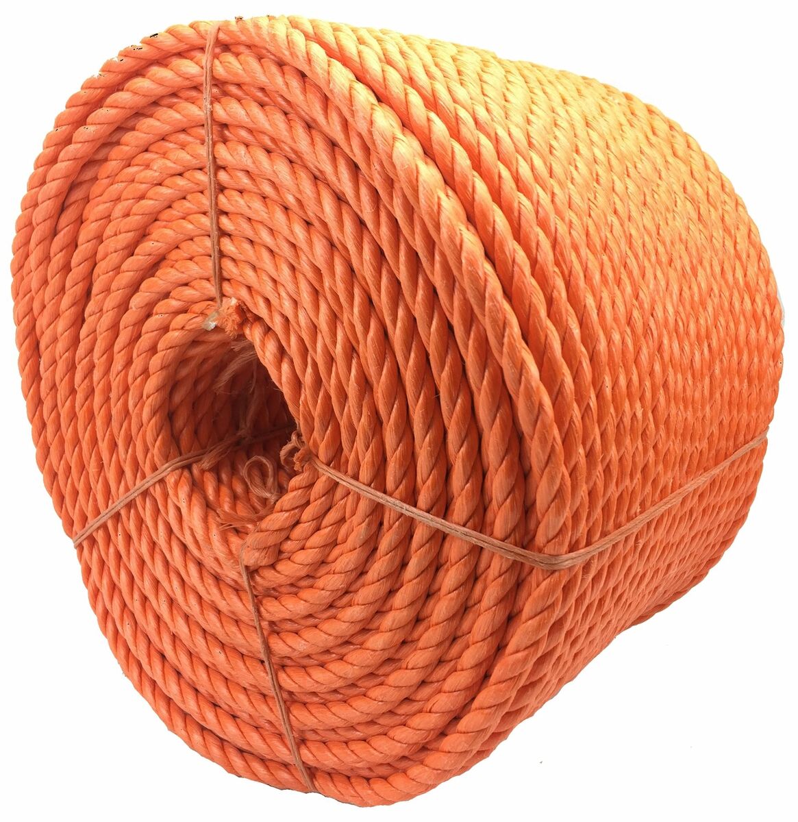 18mm Orange Polypropylene Rope x 15 Metres Cheap Nylon Rope Poly Rope Coils