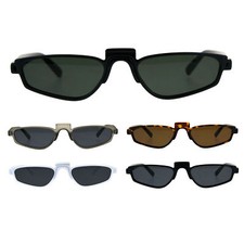 Unisex Rectangular Plastic Pimp Retro Vintage Sunglasses