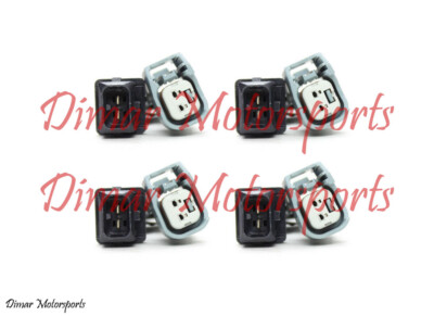 4-EV6 Female to EV1 Male Fuel Injector Connector Electrical Plug Clip Adapter