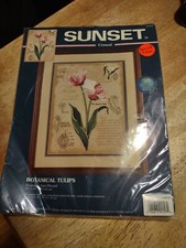 Sunset Crewel 11117 Botanical Tulips Kit New