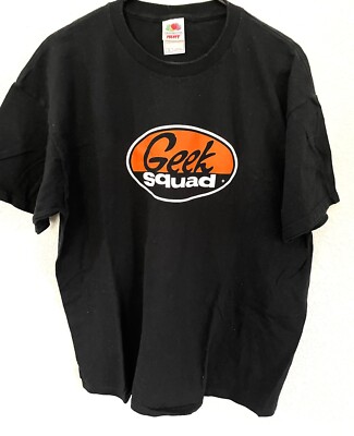 Geek Squad Employee T Shirt Black w/Geek Squad Graphic  Size XL