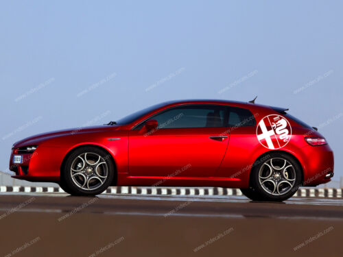 2 x Alfa Romeo Kreis Aufkleber Für Seite GT Brera 159 156 147 GTV Emblem Logo #4 - Bild 1 von 12