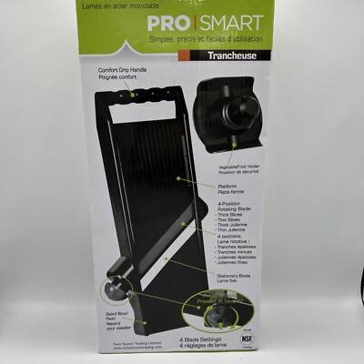 Pro Smart Vegetable Slicer Julienne 4 Position Slicer Shredder Fruit Holder