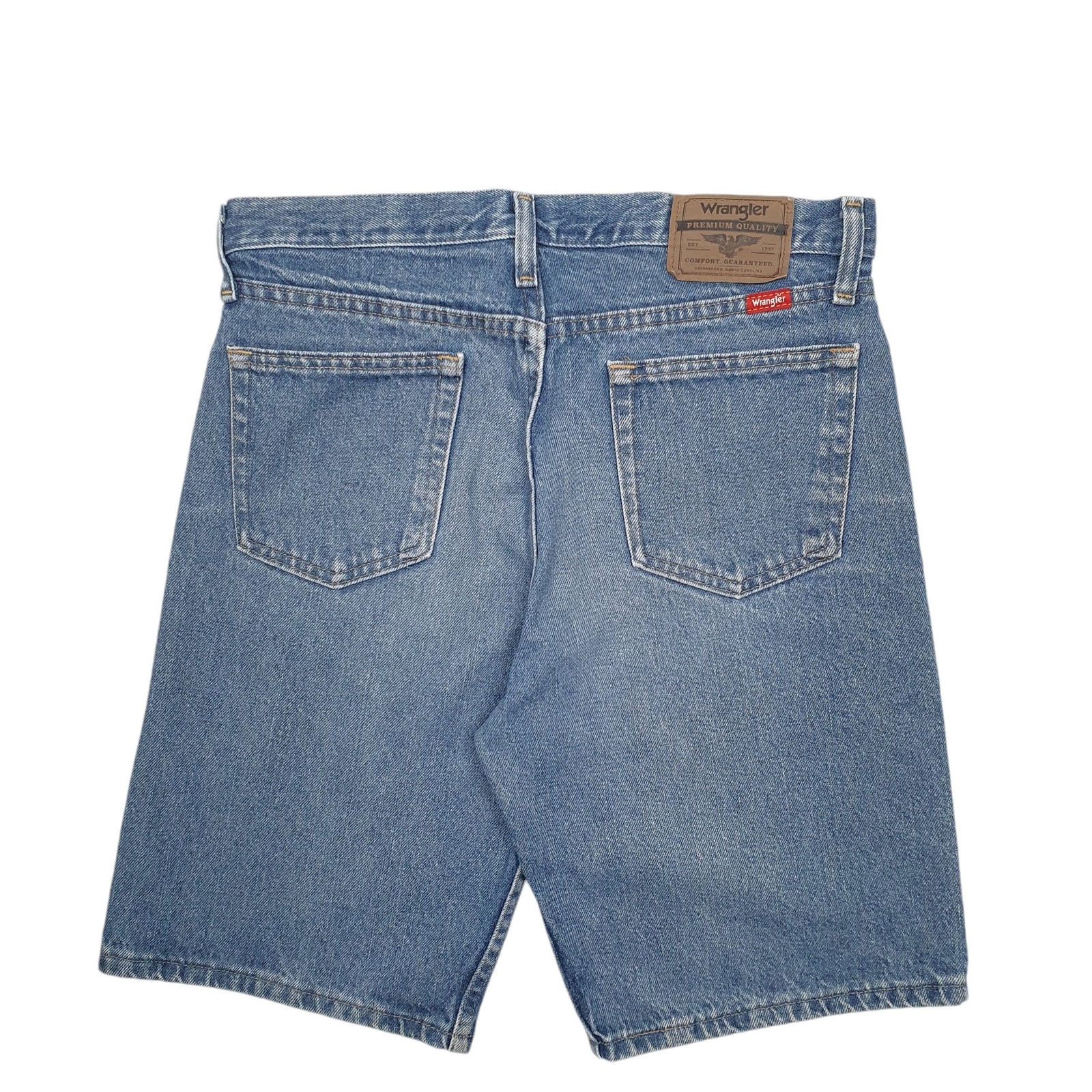WRANGLER Denim Jeans Jorts Blue Denim Jeans Cotton Shorts Mens W30 image 2