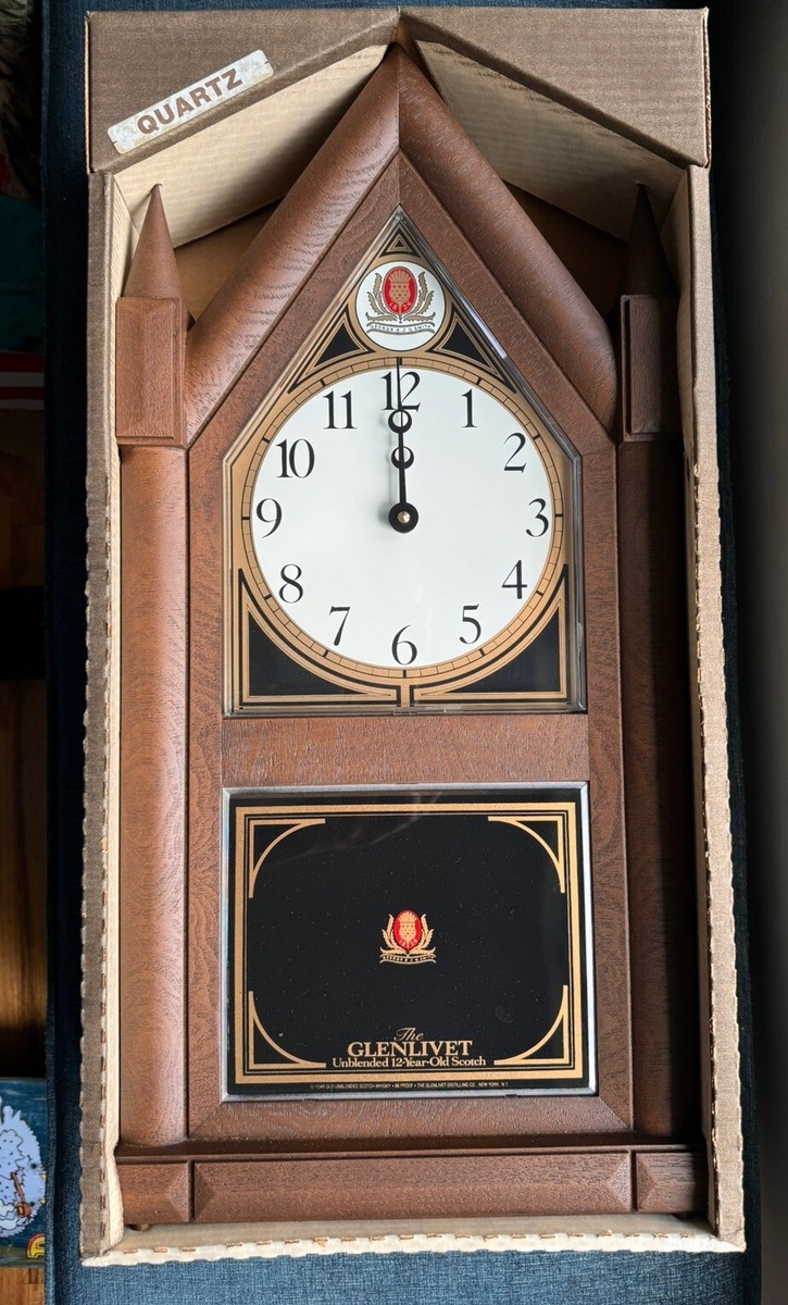 70's GLENLIVET SCOTCH Quartz Clock ~ THE FATHER OF ALL SCOTCH 12