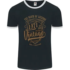 Birth of Legends 54th Birthday 1971 Mens Ringer T-Shirt FotL