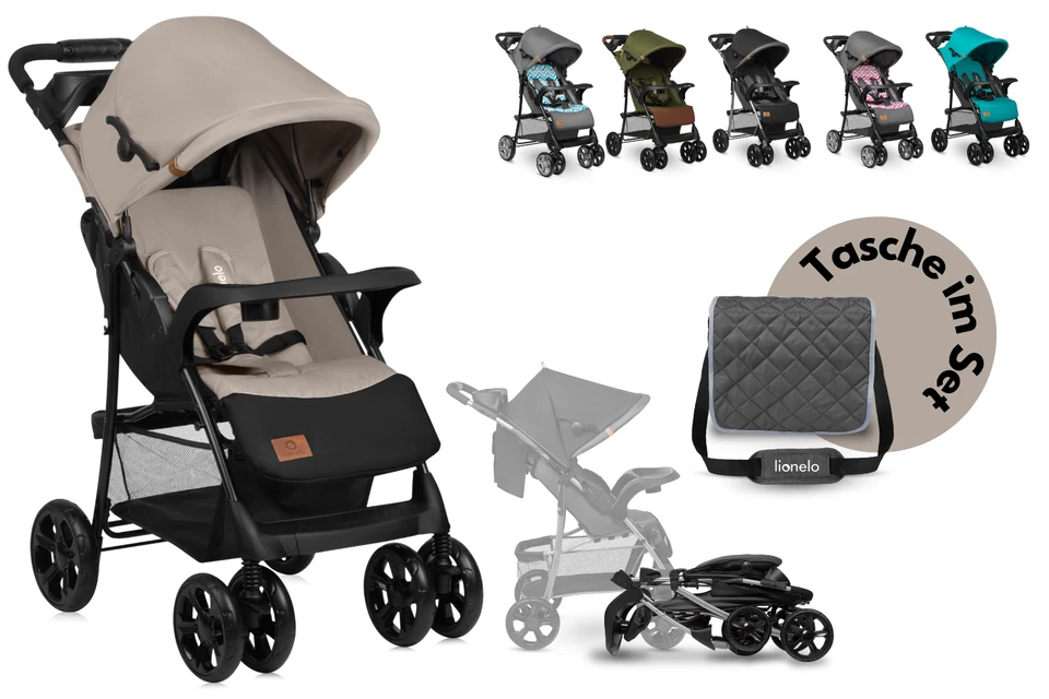 Kinderwagen LIONELO Emma Plus Buggy Kindersportwagen große Räder 6 – 36 Monaten - Bild 2 von 4
