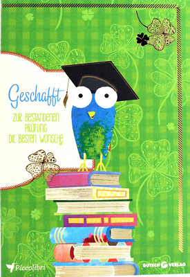 Gutsch Verlag Abi Buch Glückwunschkarte wie Grußkarte Abitur Prüfung Abschluss