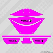 FLUORESCENT PINK ROTAX AIRBOX STICKER KIT - KARTING