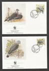 Portugal   WWF on 4 beautiful FDC - Pigeons