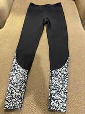 Mens Jock Bodybuilding High Waist Blue White Spandex Tights Compression Pants S