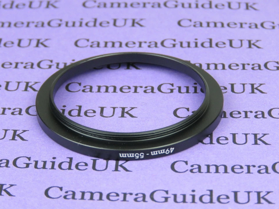 49mm to 55mm Male-Female Stepping Step Up Filter Ring Adapter 49mm-55mm - Image 2 of 2