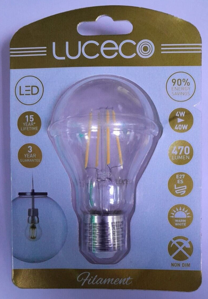 1X 4W (=40W) Led Gls A60 GlüHbirnen,Es, E27, Edison Schraube, 2700K Lampe-image