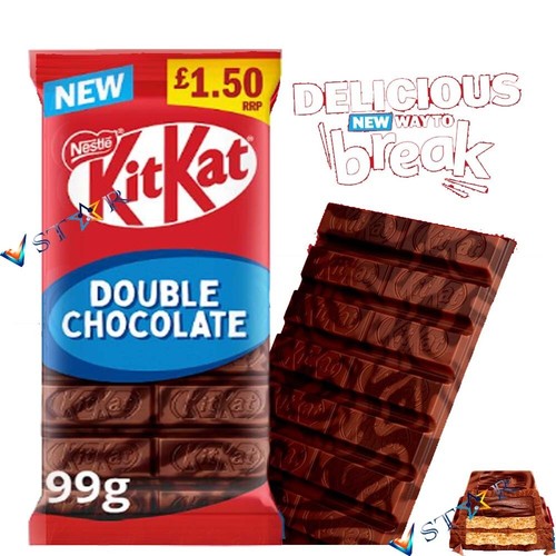 KitKat Salted Caramel, Double Chocolate Sharing Bar 99g Perfect Kids Treat - Picture 2 of 4