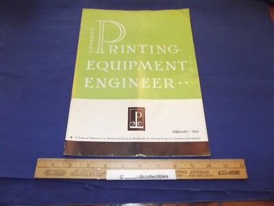 1933 Printing Equipment Engineer February Technical Publication For Mechanical 