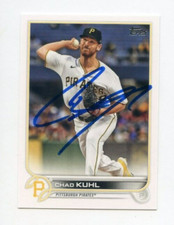 CHAD KUHL SIGNED 2022 TOPPS BASEBALL CARD AUTO
