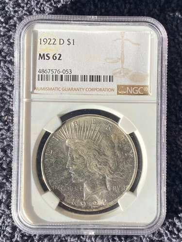 1922-D Peace Silver Dollar NGC MS 62