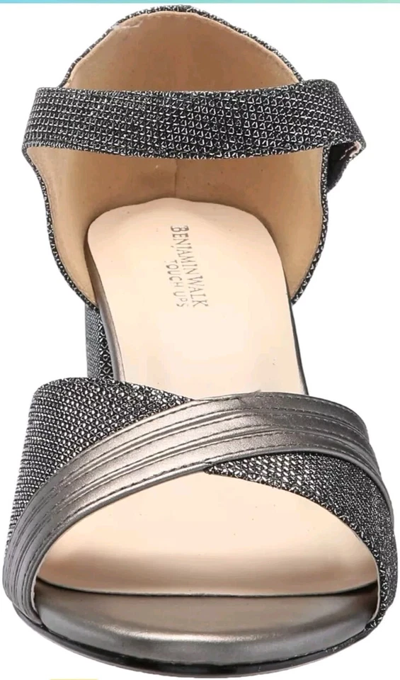 Womens 6W Silver/Pewter Shoes TOUCH UPS by Benjamin Walk Party Wedding Prom NIB - Image 4 of 4