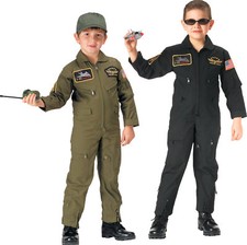 Kids Flight Suit Coveralls with US Aviator F-117 Stealth Fighter Pilot Patches